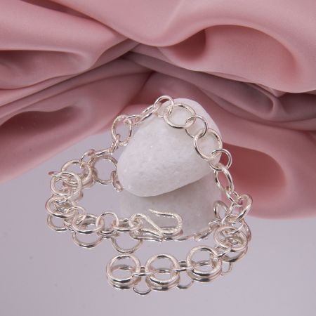 Gliederarmband Damen Silber